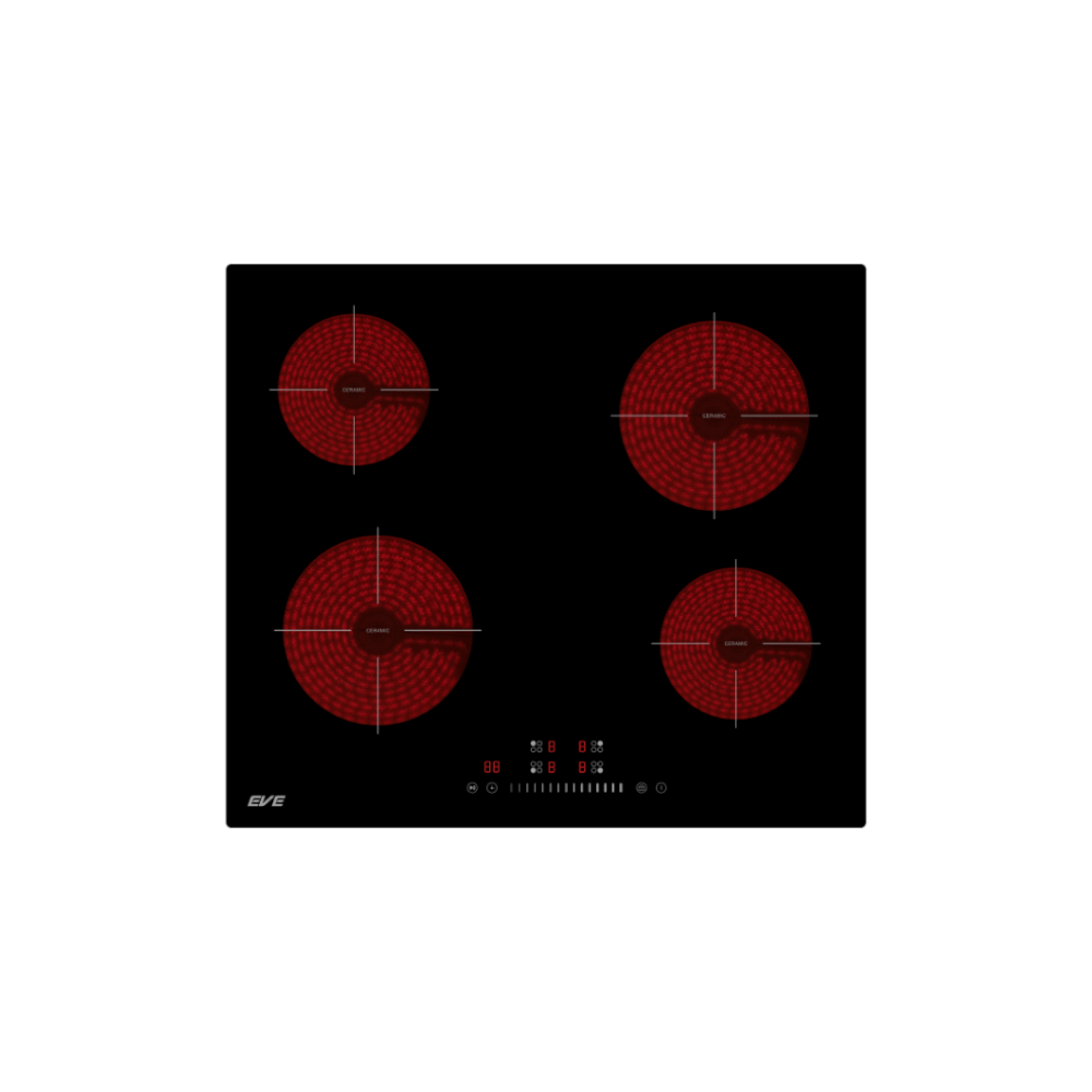 เตาฝังเซรามิค 4 หัว EVE รุ่น HB60-4CEM/SC ขนาด 60 ซม. สีดำ_0